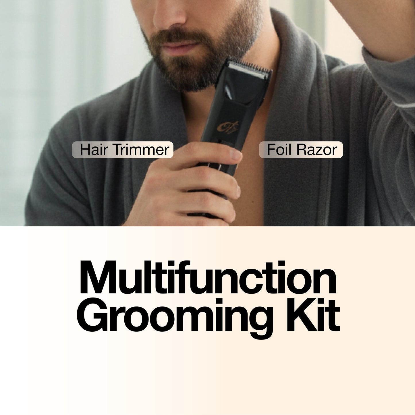 OTY Kit Get It All – Head Shaver & Body Trimmer for Men | Bald Groomer + Special Intimate Trimmer, Waterproof Cordless 8-in-1 Complete Grooming Kit