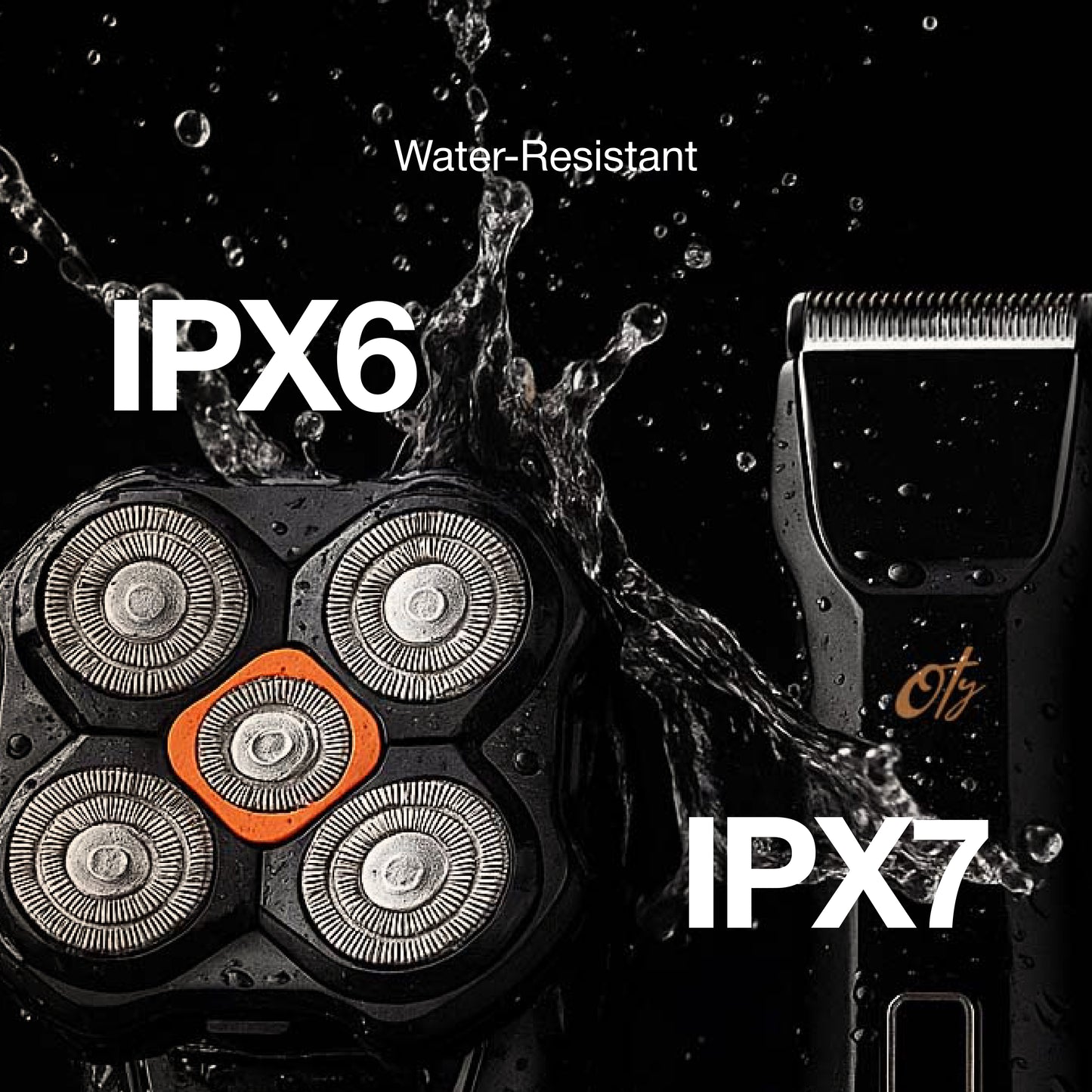 OTY Kit Get It All – Head Shaver & Body Trimmer for Men | Bald Groomer + Special Intimate Trimmer, Waterproof Cordless 8-in-1 Complete Grooming Kit