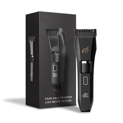 Oty Beard Trimmer for Men Adjustable - Waterproof Cordless Hair Clippers with 20-Length Dial, Stainless Steel Blades, LED Display & Travel Lock - Rechargeable - Ideal Gift for Men
